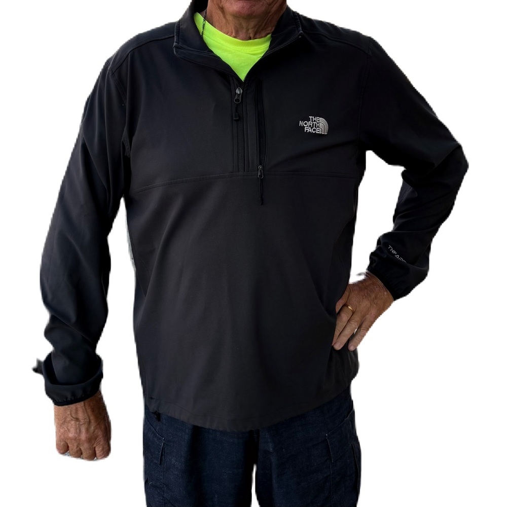 The North Face pullover windbreaker 1/4 zip stand collar hidden chest pocket - Picture 3 of 15